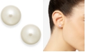 Charter Club Silver-Tone Imitation Pearl (10mm) Stud Earrings, Created for Macy's